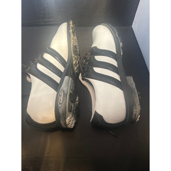 Adidas Mens Saddle Golf Shoes‎ White Black Croc Embossed 738443 Size 12.5 Sample